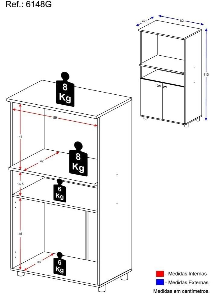 دولاب متعدد الأغراض للفرن والميكروويف - Image 5