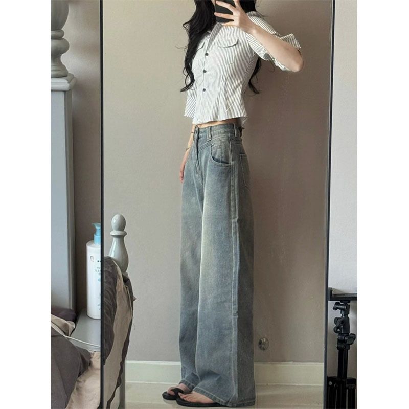 Vintage Classic European-American Design Daily Commute Jeans Blue Size_S - Image 1
