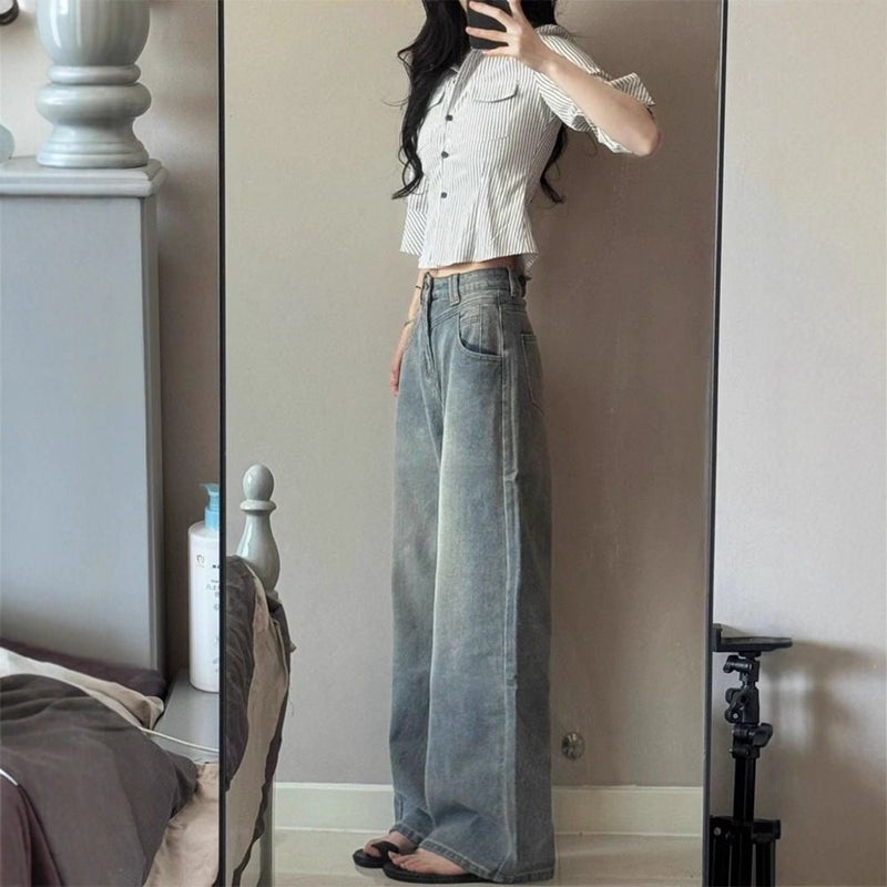 Vintage Classic European-American Design Daily Commute Jeans Blue Size_S - Image 2