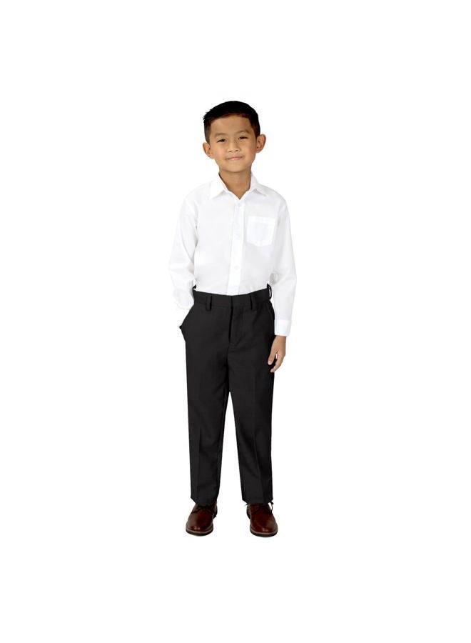 Spring Notion Boys' Dress Pants and Shirt 14 Black/White - Image 1