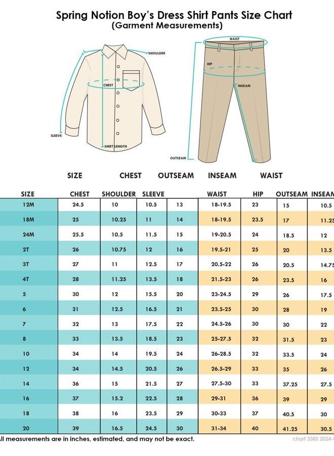 Spring Notion Boys' Dress Pants and Shirt 14 Black/White - Image 4