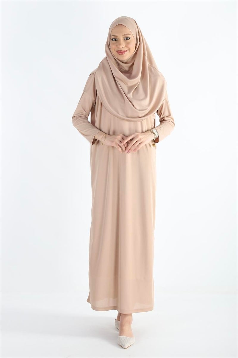Plistre 2133_One Piece Non-Slip Headscarf Prayer Hijab Dress  - Image 5