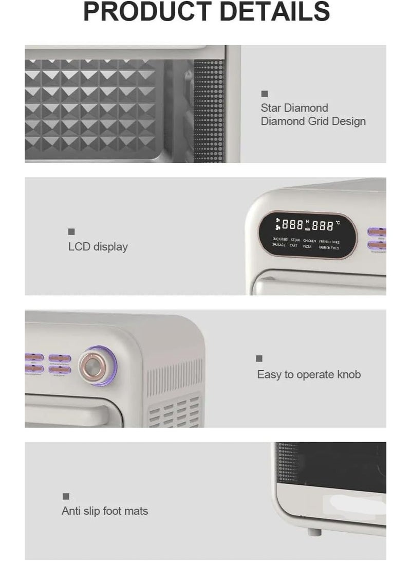 سوكاني مقلاة ديجيتال + فرن سعة 18 لتر وقدرة 1800 وات من سوكاني تمتع بالتنوع والراحة - موديل SK-10003 - Image 3