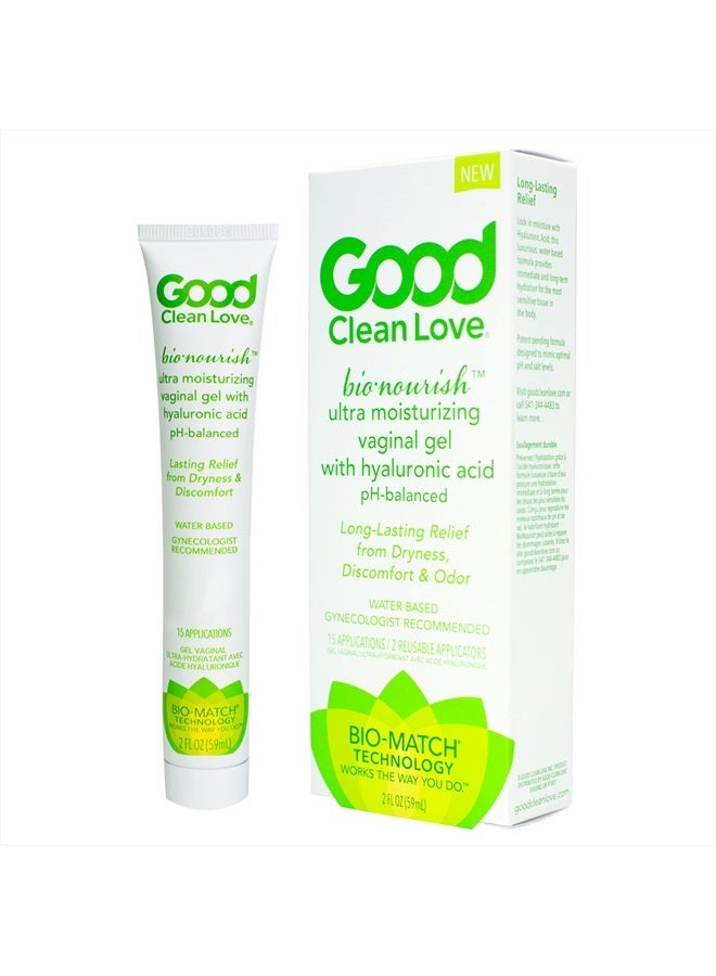 Good Clean Love BioNourish Ultra Moisturizing Vaginal Gel with Hyaluronic Acid, pH-Balanced & Water-Based, Long Lasting Relief from Dryness & Discomfort for Women, 2 Oz - Image 1