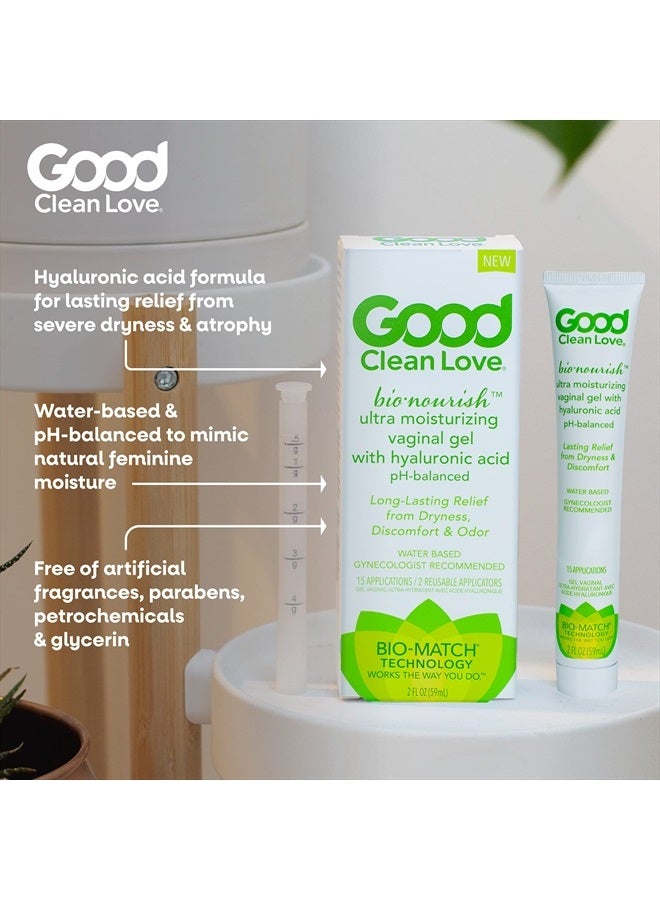 Good Clean Love BioNourish Ultra Moisturizing Vaginal Gel with Hyaluronic Acid, pH-Balanced & Water-Based, Long Lasting Relief from Dryness & Discomfort for Women, 2 Oz - Image 2