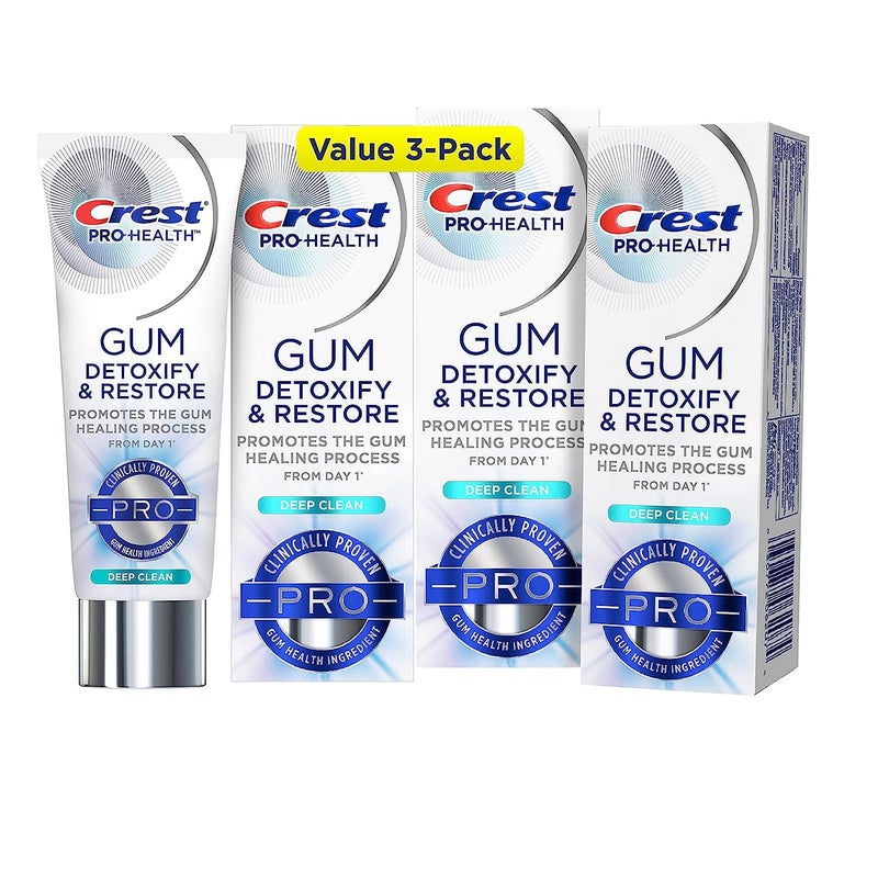 Crest Pro-Health Gum Detoxify and Restore Toothpaste, Deep Clean, 3.5 oz, Pack of 3 - Image 1