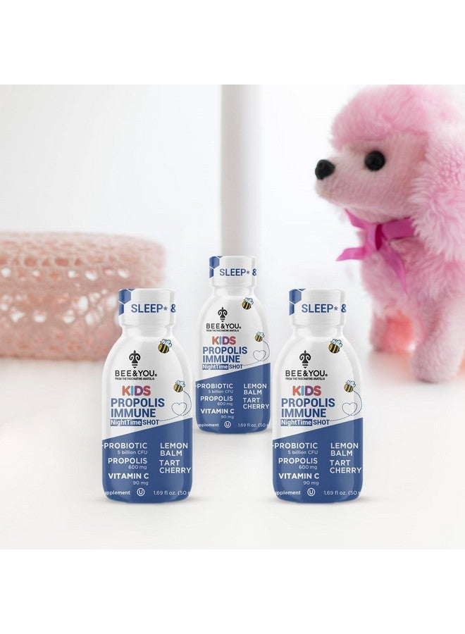 BEE & YOU Bee and You Kids Propolis Immune Night Time Shot - Probiotic, Lemon Balm, Tart Cherry, Sleep Support, Immune Support, Gut Health 1.69 Fl. oz, 12 Pack - Image 5