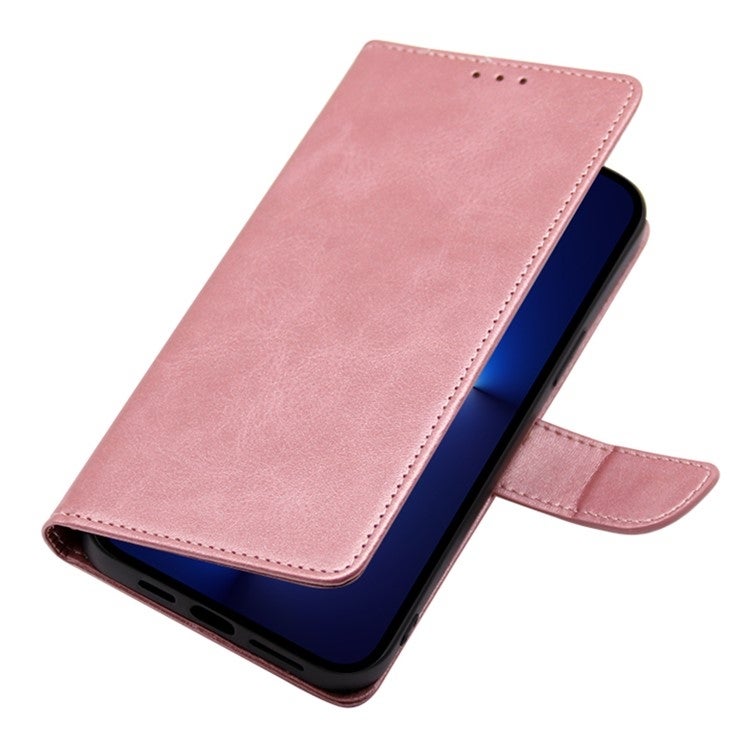 HuHa Case Cover For Motorola Edge 50 Pro 5G Calf Texture Buckle Flip Leather Phone Case(Rose Gold) - Image 3