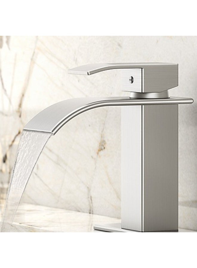 MIXDE Wash Basin Mixer Faucet,Bathroom Basin Faucet,Water Mixer Kitchen Hot and Cold Water, Single Tap for Sink, Bathroom Sink Faucets with Included Hoses - Image 1