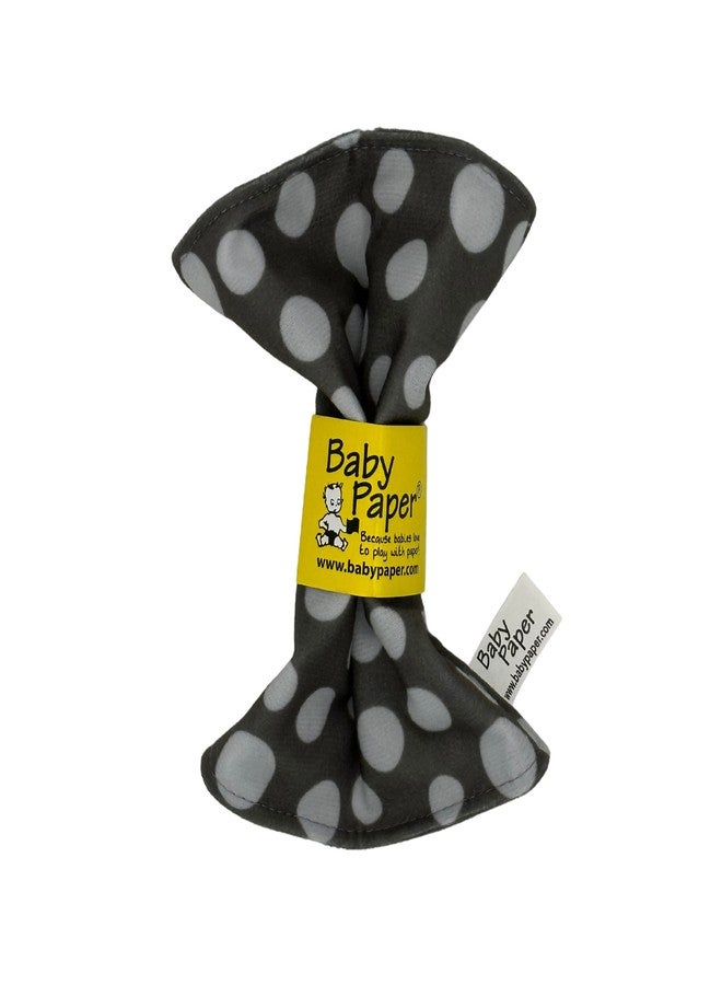 Baby Paper Original Crinkle Teether and Sensory Toy for Babies and Infants | Gray Dot | Non-Toxic, Washable | Great for Baby Showers - Image 1
