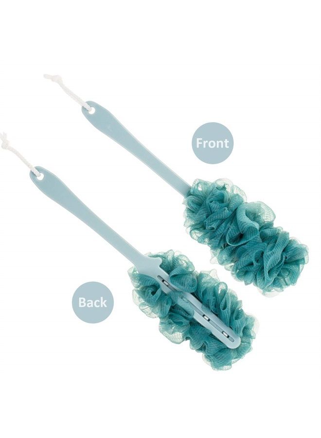 Arswin Loofah Back Scrubber for Shower, Shower Bath Body Brush with Lufas Long Handle, Soft Bath Mesh Sponge On a Stick for Men Women Elderly Kids Skin Exfoliating, Luffa for All Kinds of Skin - Image 2