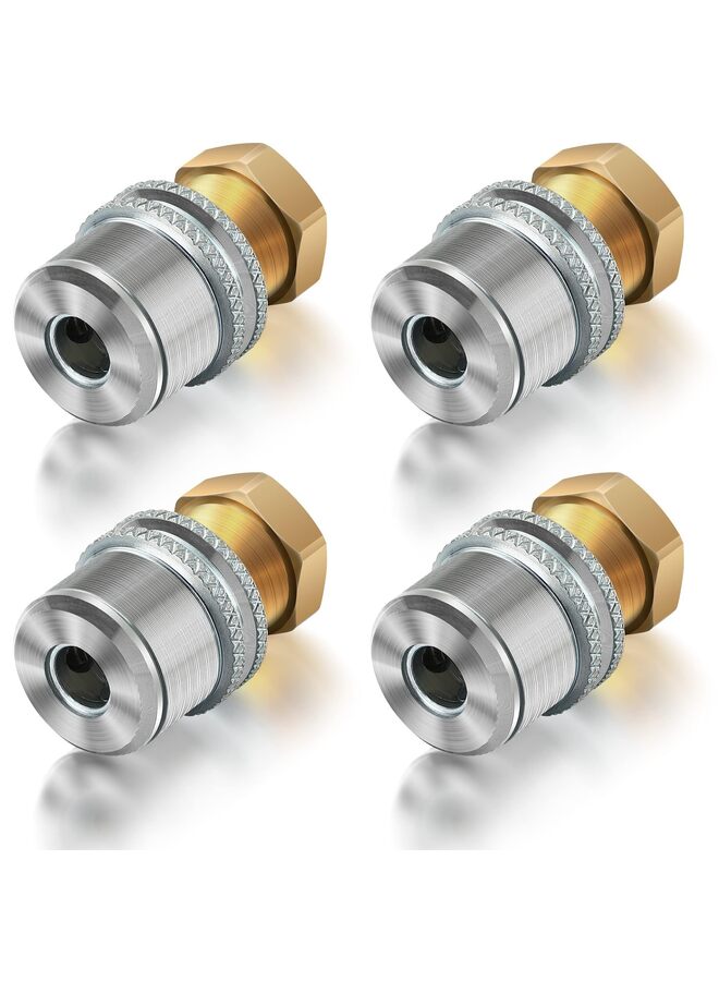 Air Chuck for Tires, Anti Leakage Lock on Air Chuck 1/4'' FNPT Locking Tire Inflator Chuck Quick Connector Lock Air Chuck Heavy Duty Brass Tire Chuck Closed Flow (4 Pack) - Image 1