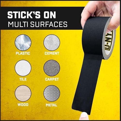 D-NYX Gaffer Tape 2 Inch x 1 Pack Black Gaffing Tapes, Heavy Duty No Residue, Matte Finish, Non-Reflective, Multipurpose Premium Heavy Duty Black Frog Tape, Strong Fabric Floor Tape - Image 4