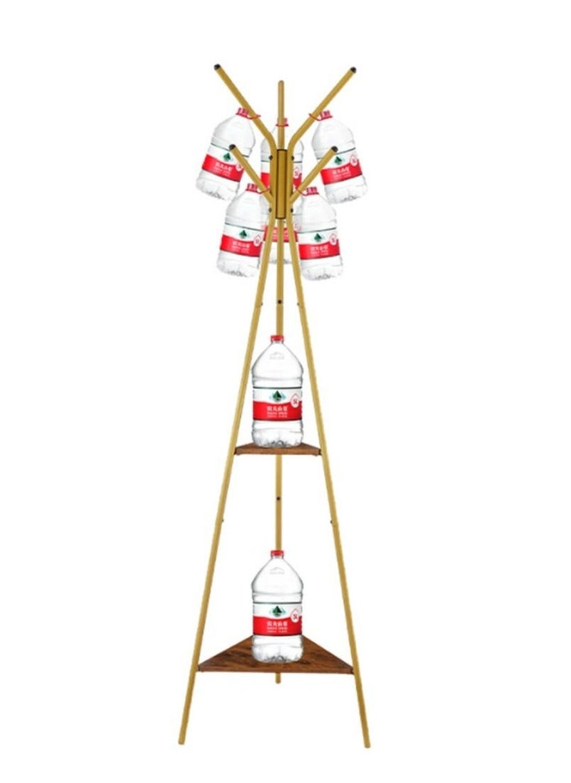 Arabest Coat Rack Hat Stand Free Standing Display Hall Tree Metal Hat Hanger Garment Storage Holder with Hooks for Clothes Hats and Scarves in Gold - Image 3