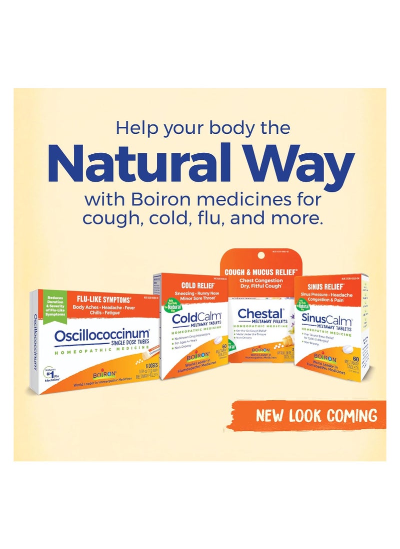 Boiron - SinusCalm Meltaway Tablets - For Sinus Relief, Sinus Pressure, Headache, Congestion & Pain, Year-Round Sinus Relief For Cold & Allergies, Non-Drowsy - 60 Count Unflavored - Image 1