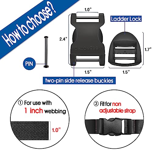 Deluxsa Field Repair Buckles for Straps 1Inch, Quick Side Release Adjustable Buckle for Straps 1 inch 2pc Quick Release Buckles(2PC) - Image 5