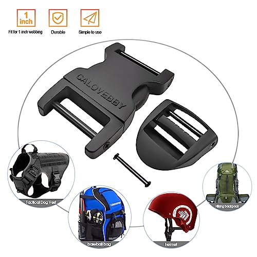 Deluxsa Field Repair Buckles for Straps 1Inch, Quick Side Release Adjustable Buckle for Straps 1 inch 2pc Quick Release Buckles(2PC) - Image 3