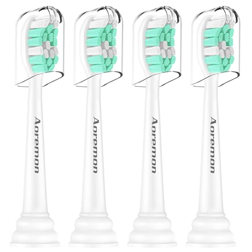 Aoremon Replacement Heads for Philips Sonicare C2 C1-4Pcs Brush Heads Compatible with All Phillips Sonicare Click-on Eltectric Toothbrush Model - Image 1