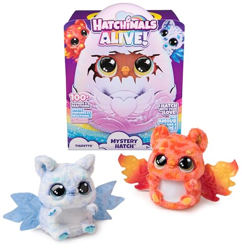 Hatchimals Alive Mystery Hatch Tigrette Surprise Interactive Toy Egg with Mist Lights Sounds Styles May Vary Kids Toys for Girls Boys - Image 1