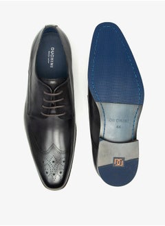DUCHINI Men's Solid Derby Shoes with Lace-Up Closure  - Image 4