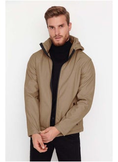 trendyol Beige Men's Zippered Detachable Hooded Wind and Water Resistant Outdoor Jacket TMNAW22MO0118  - Image 1