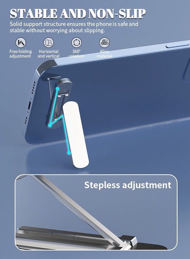 Universal Cell Phone Kickstand Desk Phone Holder Phone Grip 0-180° Free Folding Angle Adjustment Suitable for All Smartphones, Tablets - Image 2