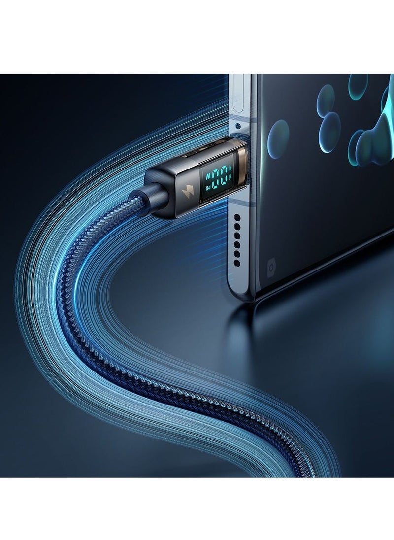 Mcdodo كابل شحن مضفر مع عرض واط رقمي وميزة الإيقاف التلقائي - Image 4