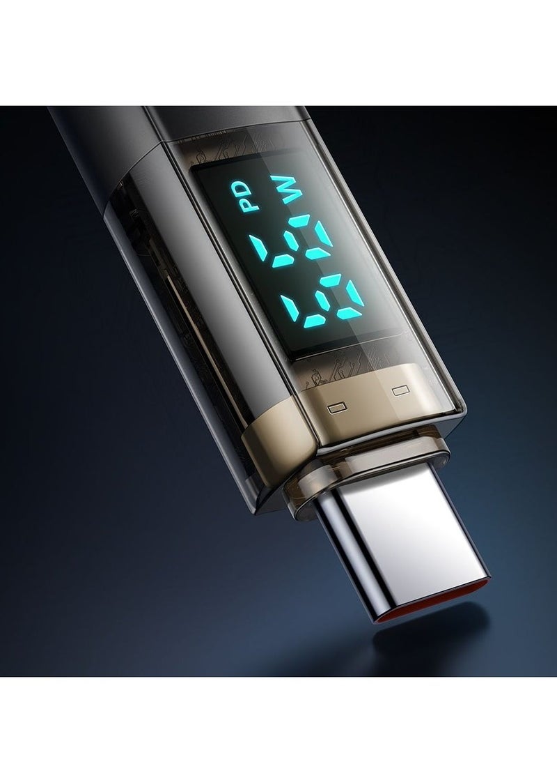 Mcdodo كابل شحن مضفر مع عرض واط رقمي وميزة الإيقاف التلقائي - Image 3