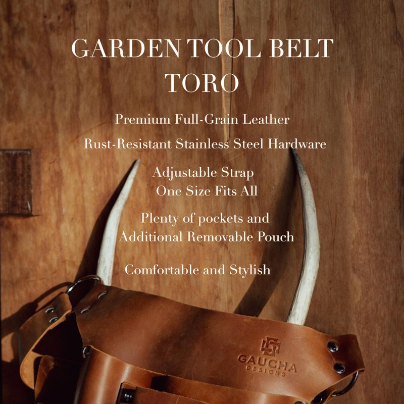Gaucha Designs Leather Garden Tool Belt - Gardening gifts for women- Utility belt - Garden Tools Organizer Holster Pouch -Gift for Gardeners and Florists - Image 4
