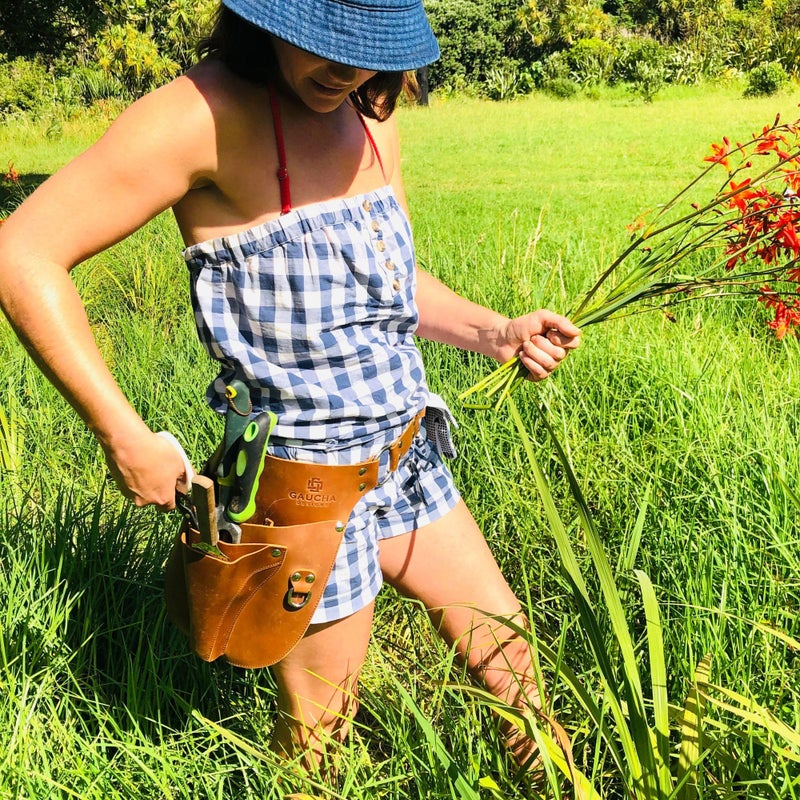 Gaucha Designs Leather Garden Tool Belt - Gardening gifts for women- Utility belt - Garden Tools Organizer Holster Pouch -Gift for Gardeners and Florists - Image 3