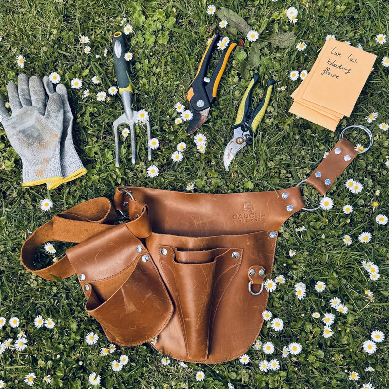 Gaucha Designs Leather Garden Tool Belt - Gardening gifts for women- Utility belt - Garden Tools Organizer Holster Pouch -Gift for Gardeners and Florists - Image 5