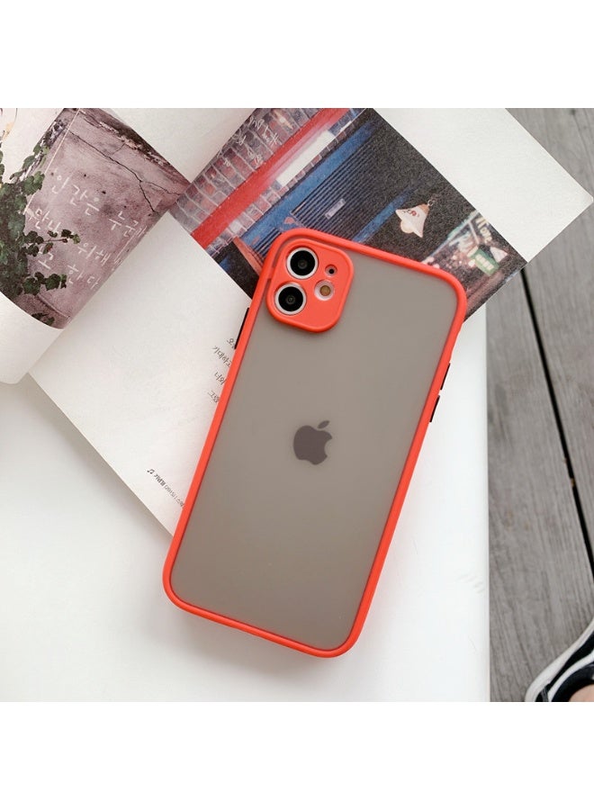 NIBEMINENT Color Clashing Protective TPU Case Cover For iPhone 16 Pro, Red