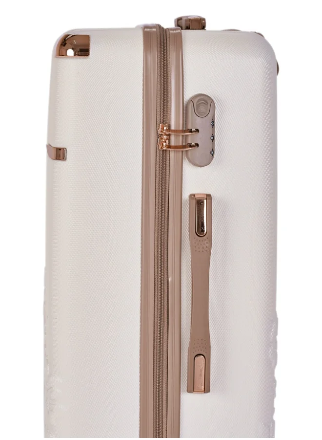 ليمرا طقم شنط سفر مكون من 6 حقائب أمتعة لون بيج/ذهبي بمقاس 32"/28"/24"/20"/15"/12 انش