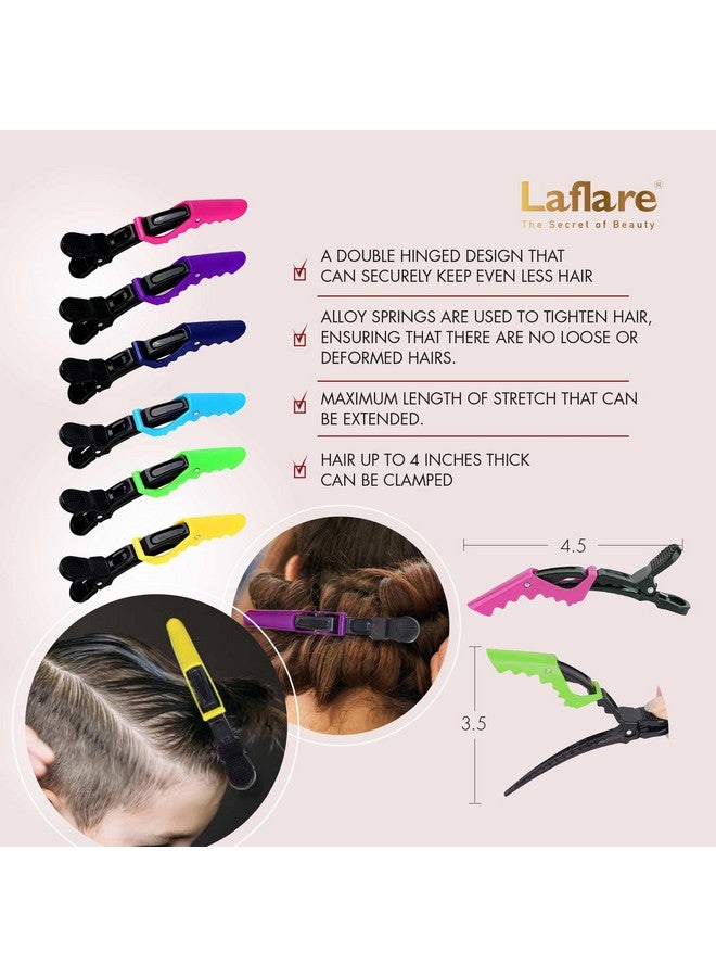 لافلير حامل ضفائر للشعر مع مجموعة أمشاط وسوار جل ضفائر ومشبك شعر، حامل شعر (حامل وصلات شعر مع 60 مشبكًا) مع إكسسوارات ضفائر الشعر (مجموعة ألوان خشبية 4) - Image 2