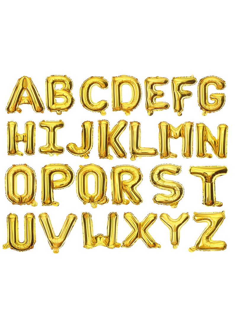 PARTY FUN 32 Inch Foil Letter Balloon Letter P Golden Colour Perfect for Party and Birthdays  - Image 3