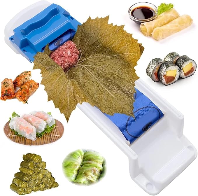 GLOWICK Vegetable Meat Rolling Tool Stuffed Grape Cabbage Leaf Rolling Tools Gadget Roller Machine for Kitchen Sushi Dolmer Roller for Beginners and Children 1Pcs - Image 1