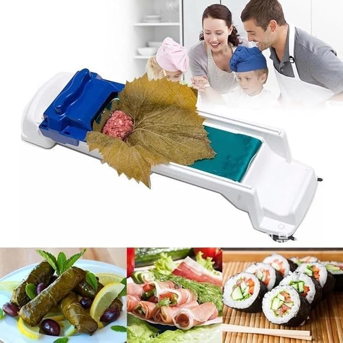 GLOWICK Vegetable Meat Rolling Tool Stuffed Grape Cabbage Leaf Rolling Tools Gadget Roller Machine for Kitchen Sushi Dolmer Roller for Beginners and Children 1Pcs - Image 3