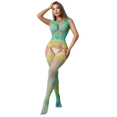 GirlFriend Lingerie Lovely Deep V Neck Teddy Babydoll Mesh Nightwear for Women Mesh Badydoll Fishnets Dresses See Through Lingerie Chemise Bodysuit One Piece Transparent - Image 1