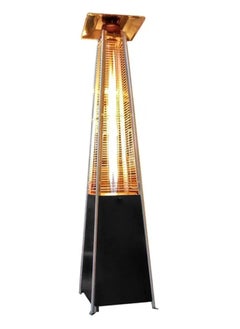 Outdoor gas fireplace and heater with quartz glass tube for outdoor patio, gardens and restaurants
