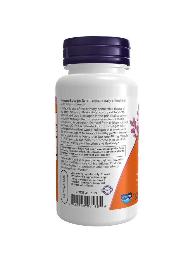 now Supplements Ucii Type Ii Collagen With Undenatured Type Ii Collagen 120 Veg Capsules - Image 3