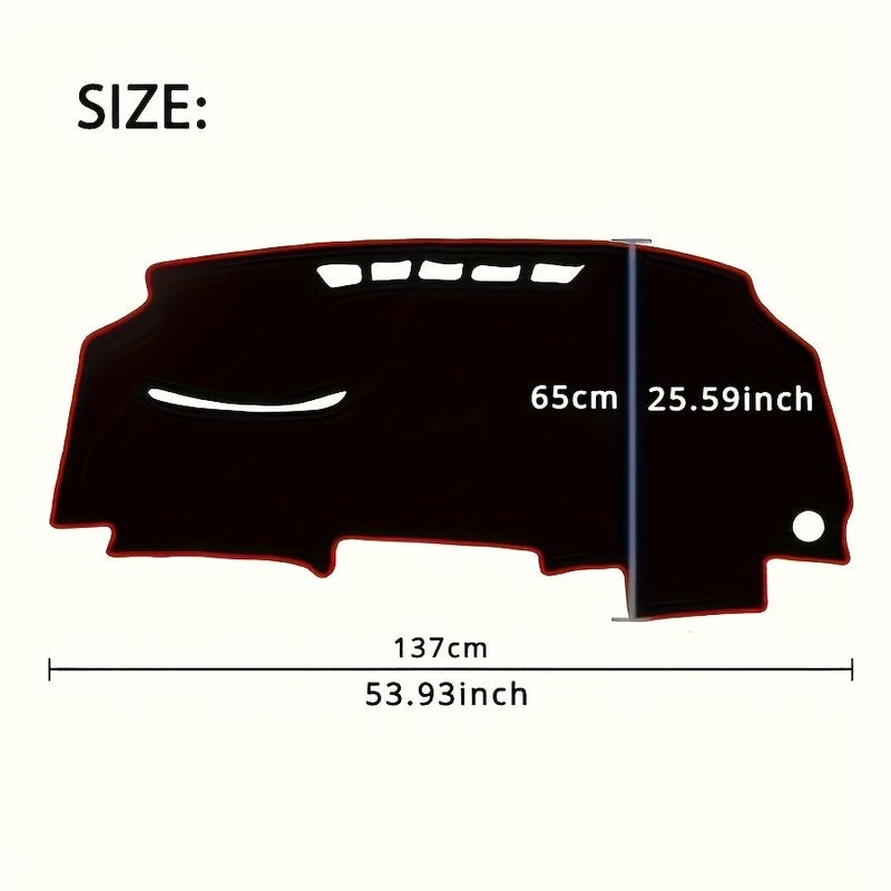 For 2006 2010 Civic Dashboard Cover Light Proof Mat Anti UV Carpet Red RHD Auto Accessories - Image 2