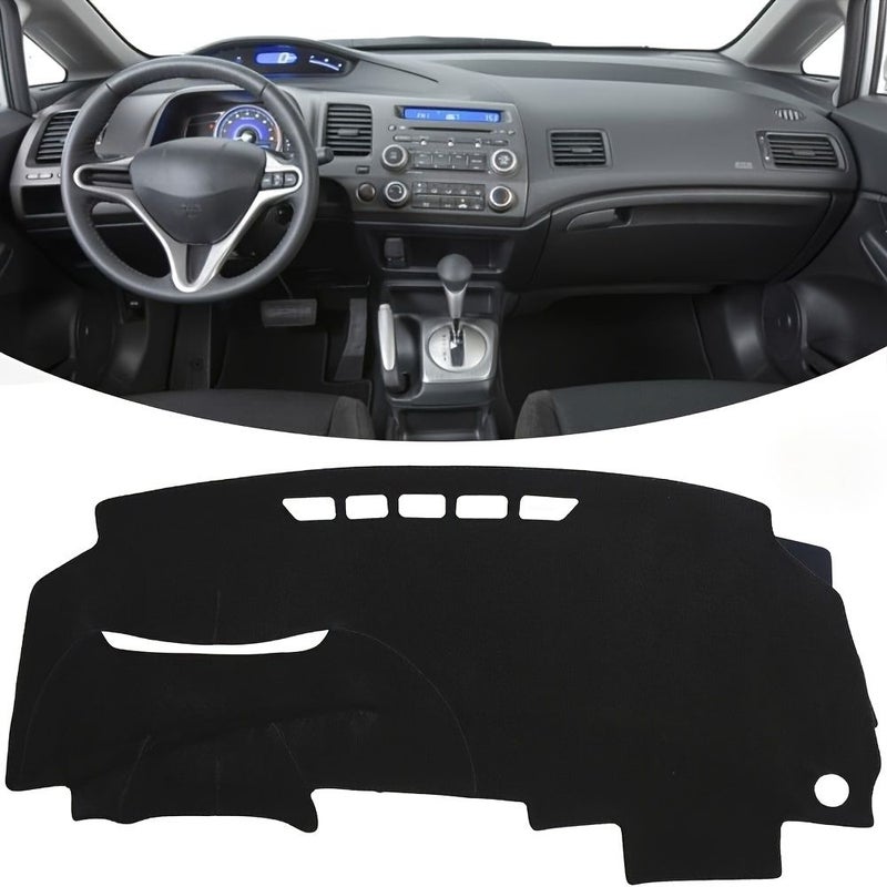 For 2006 2010 Civic Dashboard Cover Light Proof Mat Anti UV Carpet Red RHD Auto Accessories - Image 1