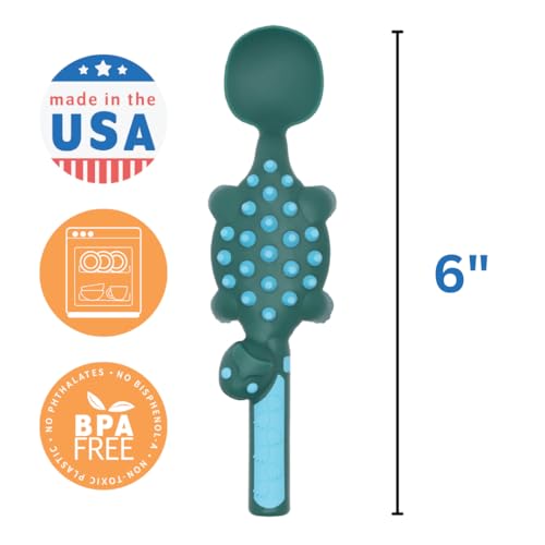 Constructive Eating - Toddler Dinosaur Utensils Made in USA - Silverware for Toddlers - Utensils for Kids - Constructive Eating Utensil Set - Image 4