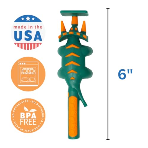 Constructive Eating - Toddler Dinosaur Utensils Made in USA - Silverware for Toddlers - Utensils for Kids - Constructive Eating Utensil Set - Image 5
