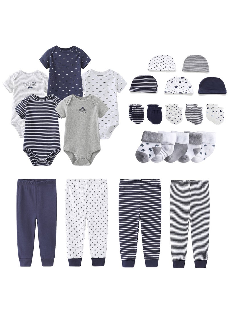RedMapleTEK 24-Piece Set Of Newborn Baby Jumpsuit, Pants, Hat, Gloves, Socks - Image 1