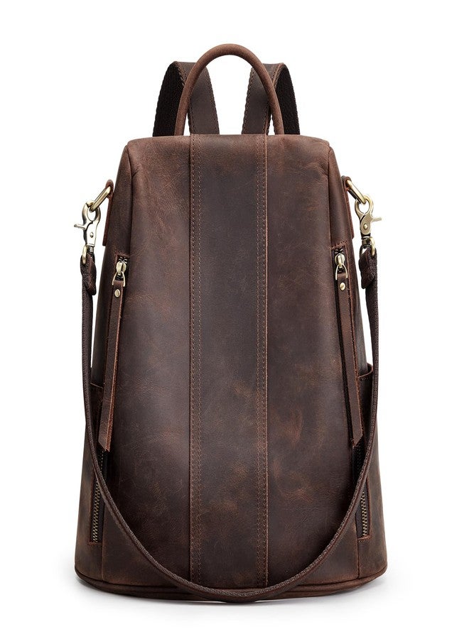S-ZONE Leather Backpack Purses for Women Antitheft Soft Rucksack Ladies Shoulder Bag Medium - Image 1