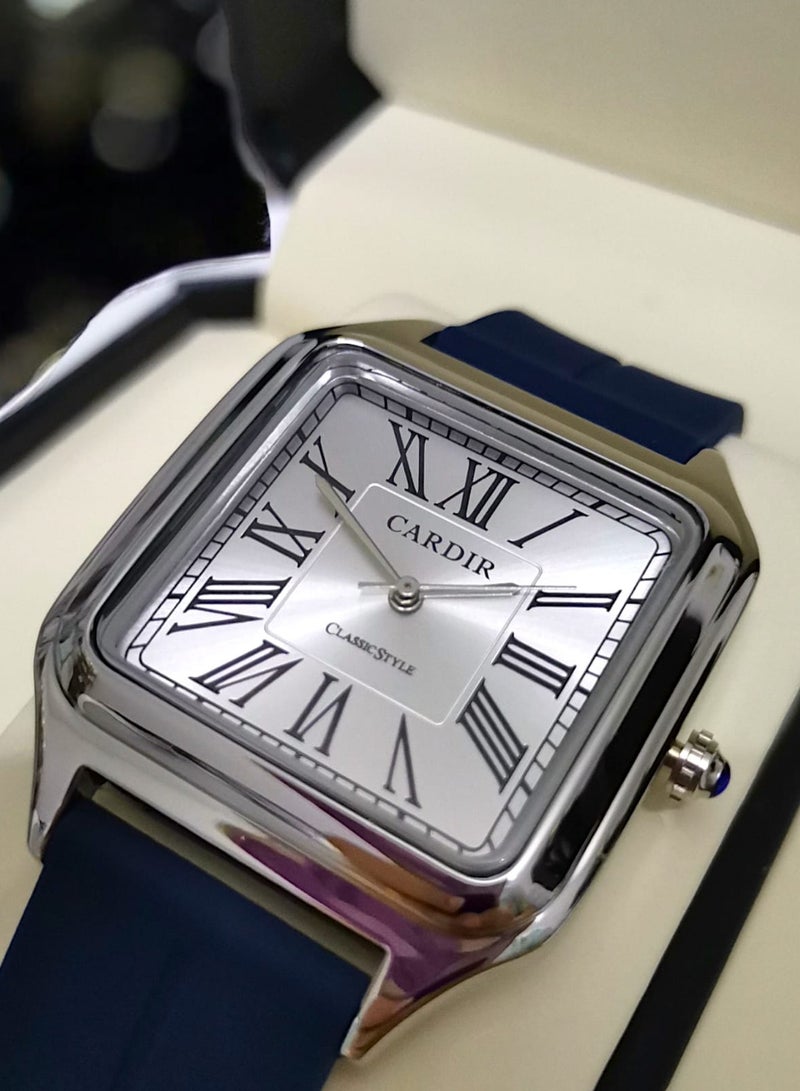 CARDIR Modern Cardir watch with a rubber strap and a transparent dial with a modern design of Latin letters  - Image 1