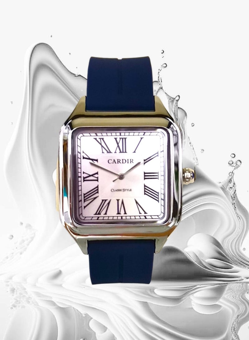 CARDIR Modern Cardir watch with a rubber strap and a transparent dial with a modern design of Latin letters  - Image 3