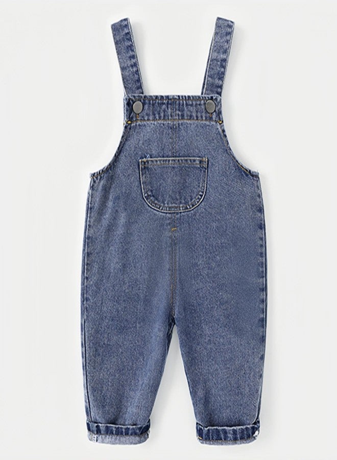 DOCOLL Baby Overalls Baby Boy Girls Denim Romper Outfits Bib Pants Overall Loose Romper Sleeveless Jumpsuit Outfit 4-5T - Image 2