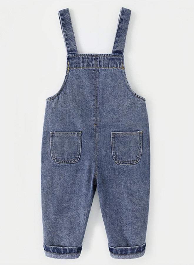 DOCOLL Baby Overalls Baby Boy Girls Denim Romper Outfits Bib Pants Overall Loose Romper Sleeveless Jumpsuit Outfit 4-5T - Image 3